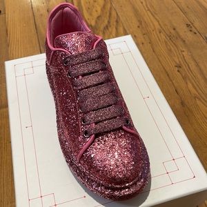 Alexander McQueen Pink Glitter Sneakers